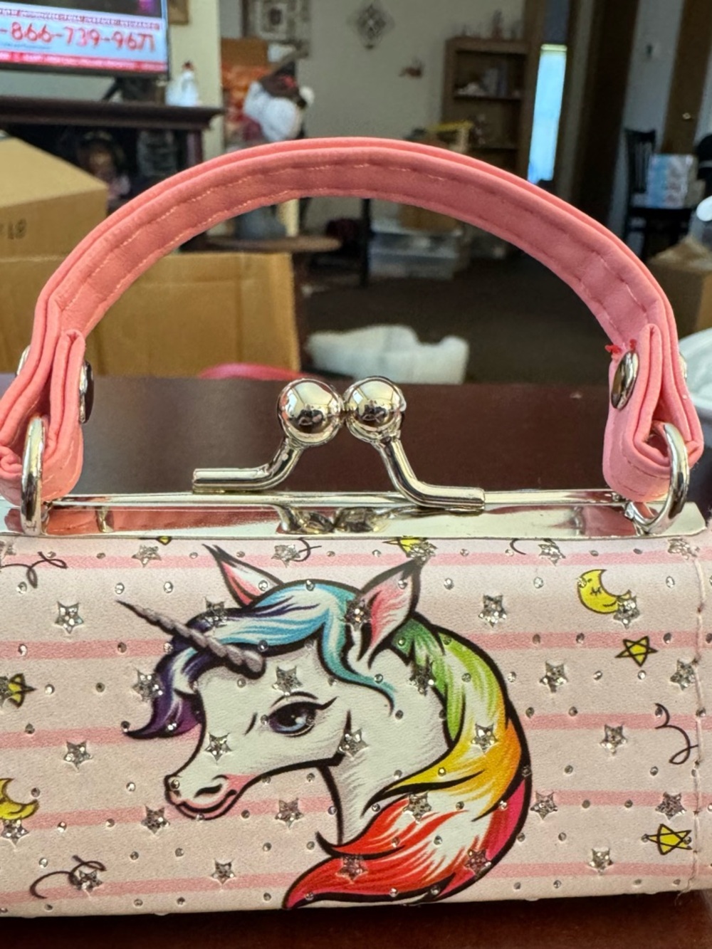 Mini Pink Unicorn Lipstick Bag